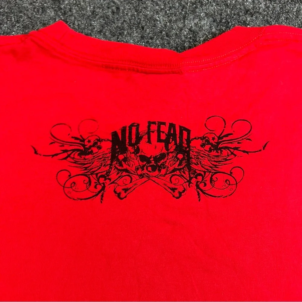 No Fear Skull Graphic Tee XXL Red Biker Streetwear Y2K Shirt - Picture 5 of 7